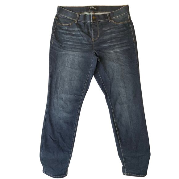 STITCH STAR Women Skinny Jeans size 16 US Blue Mid Rise Stretch Boot Cut - Picture 1 of 11